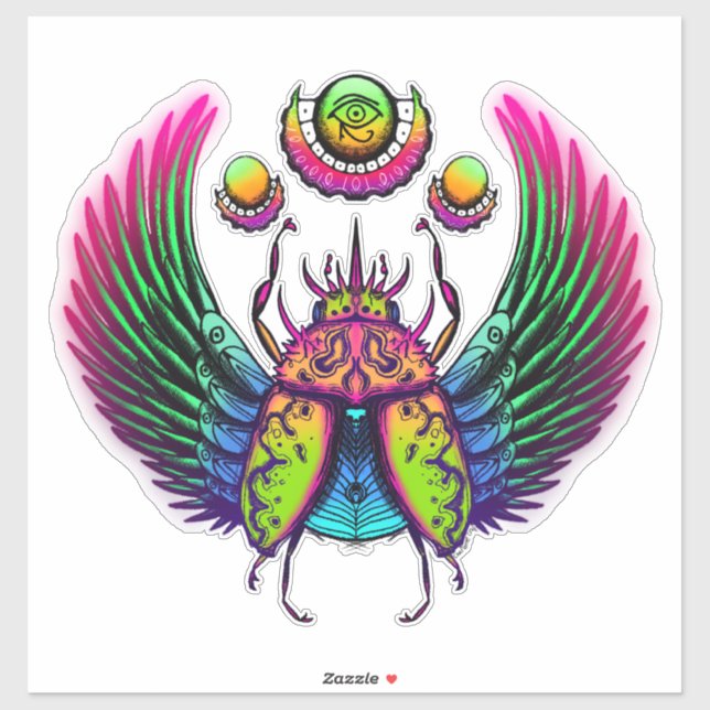 Colourful Egyptian scarab beetle  (Sheet)