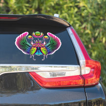 Colourful Egyptian scarab beetle 