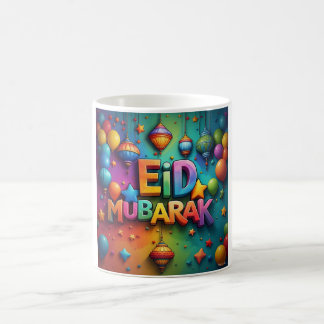 Colourful Eid Mubarak Celebration Art Coffee Mug