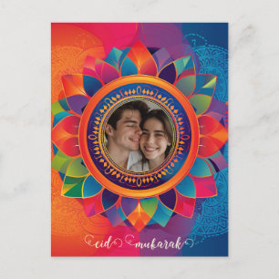 Colourful Eid Mubarak Holiday Postcard