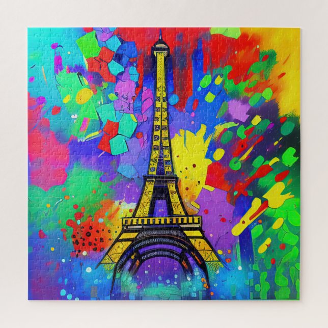 Colourful Eiffel painting Jigsaw Puzzle (Vertical)