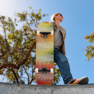 Colourful Electric Abstract Art Skateboard Deck