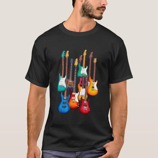 Colourful Electric Guitars T-Shirt (Front)
