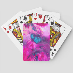 Colourful Electric Rainbow Marble Playing Cards