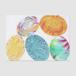 Colourful Elegant Easter Eggs Tissue Paper
