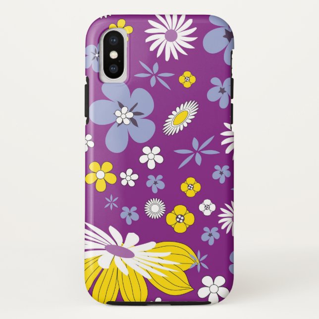 Colourful Elegant Floral Case-Mate iPhone Case (Back)