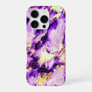 Colourful Elegant Marble Purple Pink and Gold iPhone 16 Pro Case