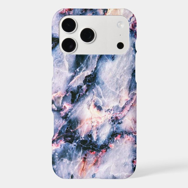 Colourful Elegant Marble White Blue and Pink (Back)