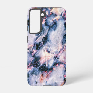 Colourful Elegant Marble White Blue and Pink Samsung Galaxy Case