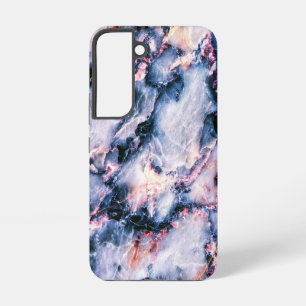 Colourful Elegant Marble White Blue and Pink Samsung Galaxy Case
