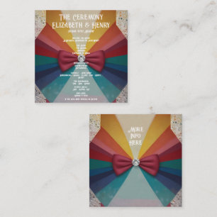"Colourful Elegant Rainbow Wedding Invitation