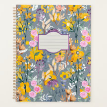 colourful elegant watercolor floral daily planner 