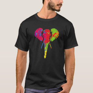 Colourful Elephant Autism Awareness Wilderness Afr T-Shirt