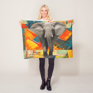 Colourful Elephant Blanket