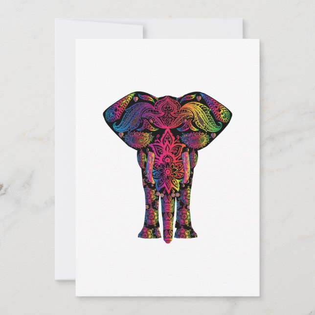 Colourful elephant cartoon (Front)