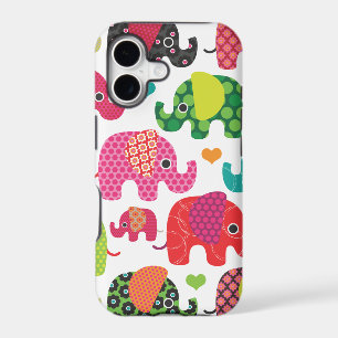 Colourful elephant kids pattern iphone case iPhone