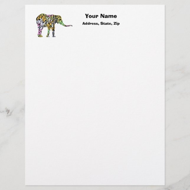 Colourful Elephant Letterhead (Front)
