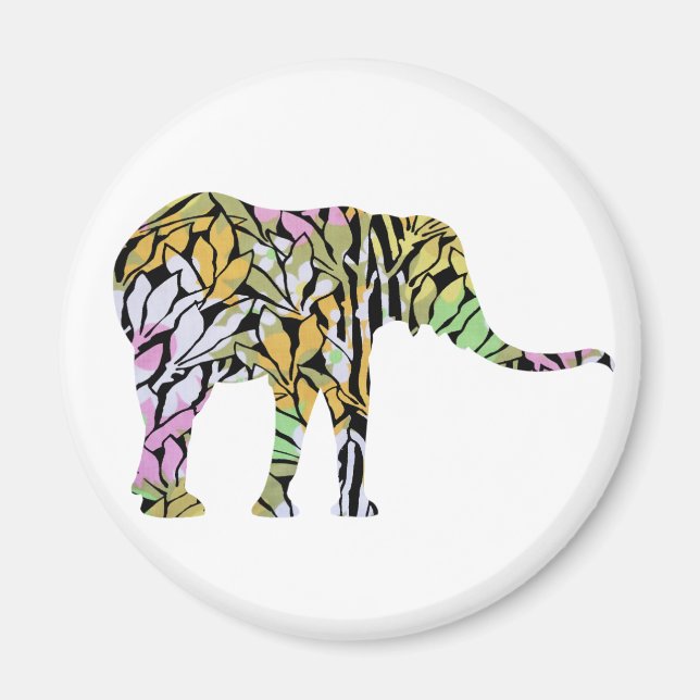 Colourful Elephant Magnet (Front)