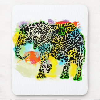 Colourful Elephant Mouse Pad