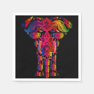 Colourful Elephant Paper Napkins