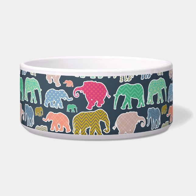 Colourful Elephants, Pattern Of Elephants, Zigzag (Front)
