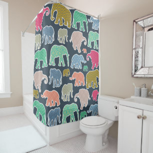 Colourful Elephants, Pattern Of Elephants, Zigzag