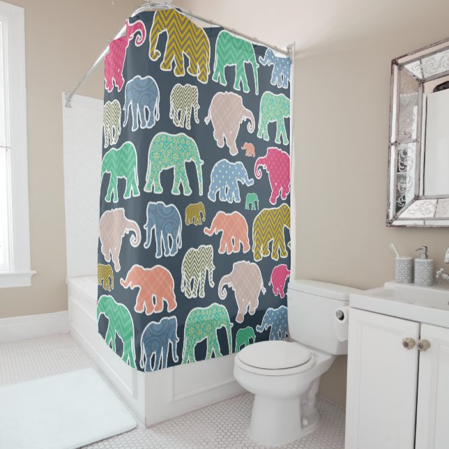 Colourful Elephants, Pattern Of Elephants, Zigzag (In Situ)