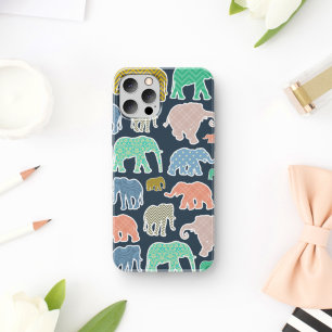 Colourful Elephants, Pattern Of Elephants, Zigzag