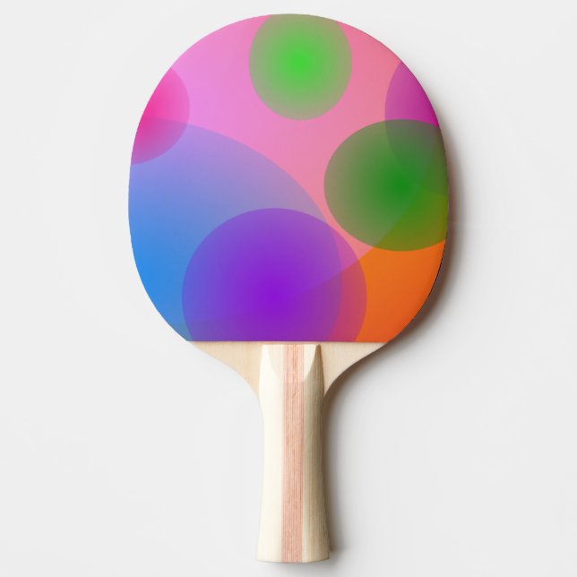 Colourful Ellipses Ping Pong Paddle (Front)