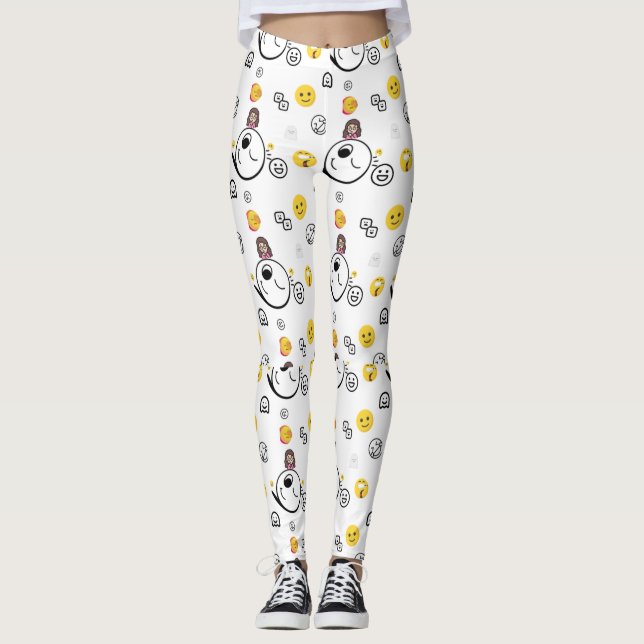 Colourful emoji  leggings (Front)