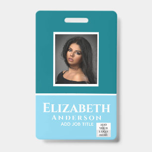 Colourful Employee Photo Name QR Scanning Barcode Badge