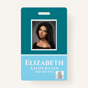 Colourful Employee Photo Name QR Scanning Barcode Badge