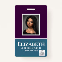 Colourful Employee Photo Name QR Scanning Barcode