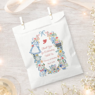 Colourful Enchanted Alice in Wonderland Birthday Favour Bag