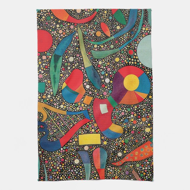 Colourful Ensemble by Wassily Kandinsky Kitchen Towel (Vertical)
