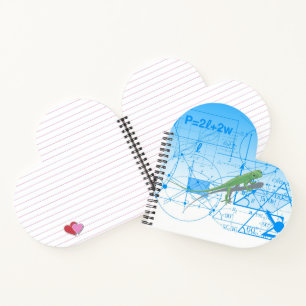Colourful Equations Geometric Designs Lizard Heart Notebook
