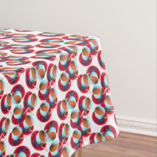 Colourful Espresso Cup and Saucer Photograph Tablecloth
