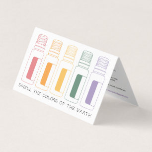 Colourful Essential Oil Bottles With Use Business Card