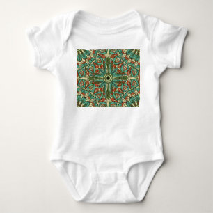 Colourful Ethnic Arabesque: Vintage Ornament Baby Bodysuit