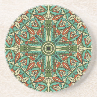Colourful Ethnic Arabesque: Vintage Ornament Coaster