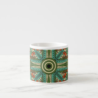 Colourful Ethnic Arabesque: Vintage Ornament Espresso Cup