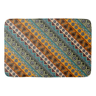 Colourful ethnic aztec patterns design bath mat