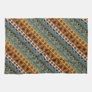 Colourful ethnic aztec patterns design kitchen towel
