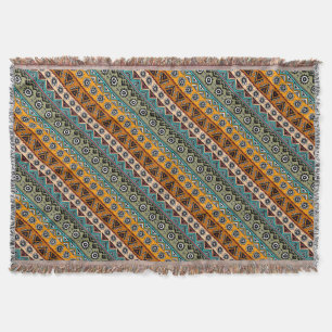 Colourful ethnic aztec patterns design throw blanket