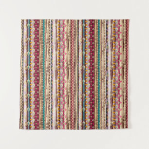 Colourful Ethnic Boho Tribal Pattern Tapestry