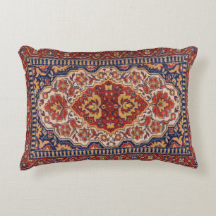 Colourful Ethnic Floral Geometric Rug Design Decorative Pillow