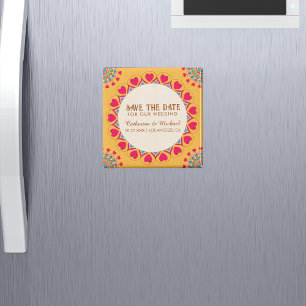 Colourful Ethnic Mandala Bold & Bright Wedding  Magnet