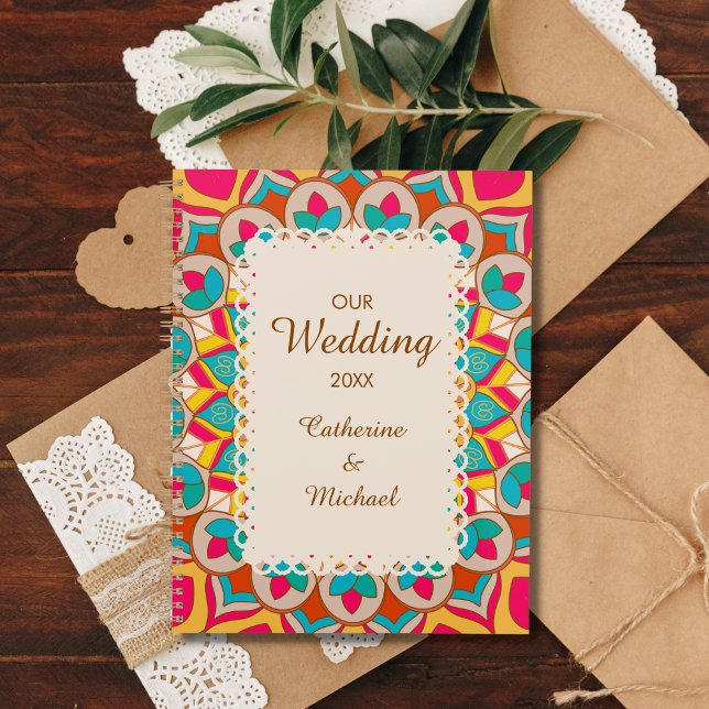 Colourful Ethnic Mandala Bold & Bright Wedding  Planner (Creator Uploaded)