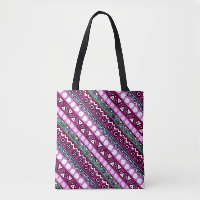 Colourful ethnic patterns design mouse pad tote bag (Front)
