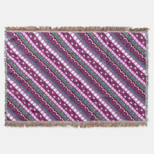 Colourful ethnic patterns design throw blanket